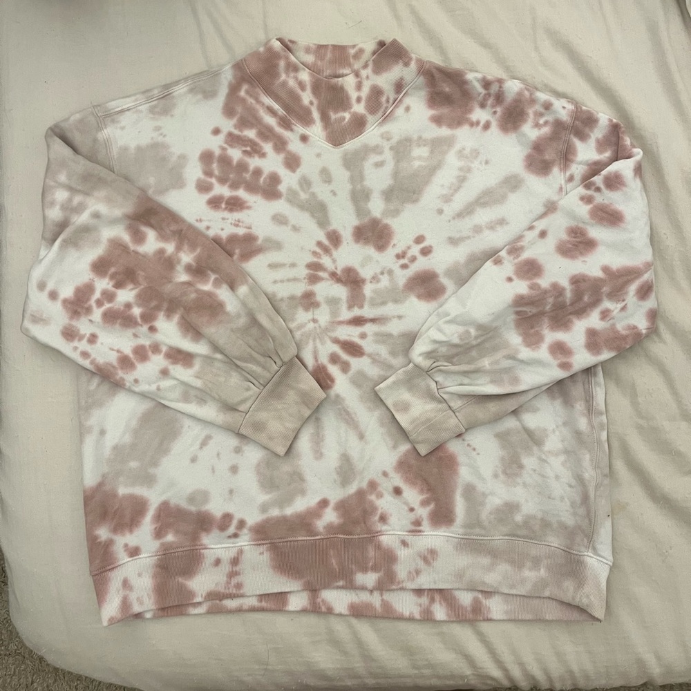 Tie-Dye Mockneck Sweatshirt